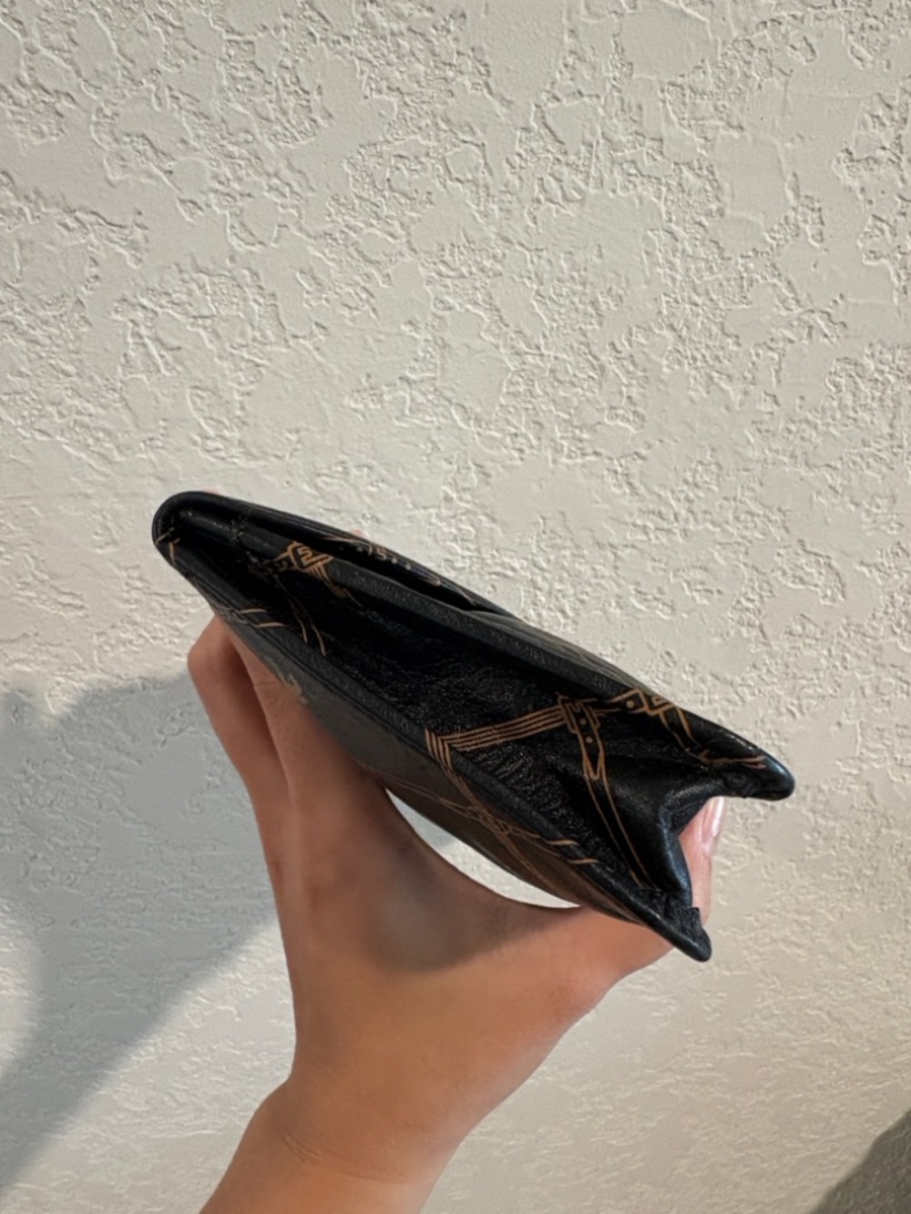 Longchamp Black Clutch with Tan Horse Print - Picture 6 of 10
